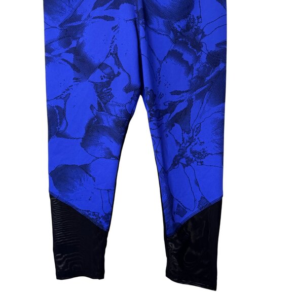 Lululemon Jumbo Inky Floral Inkwell cropped leggings blue/black women's size 4 - Picture 3 of 5